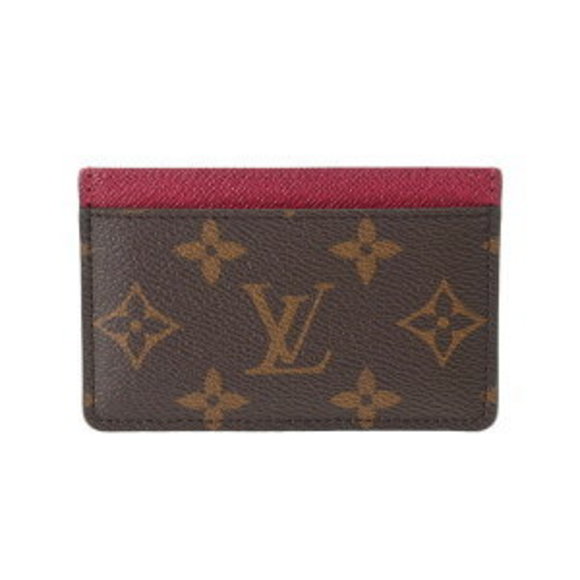 Louis Vuitton Monogram Porte Carte Fuchsia Canvas Card Case - Picture 1 of 9